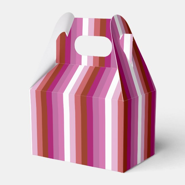 Vertical Lesbian Pride Flag Favour Box (Front Side)