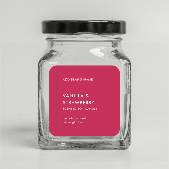 Vertical Line Add Brand Custom Colour Product Labe Square Sticker (Creator Uploaded)