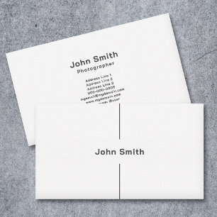 Vertical Line, Minimalist Business Card