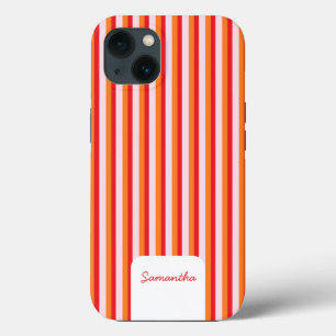 Vertical lines personalised stripes iPhone 13 case
