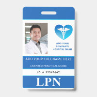 Vertical LPN, Licensed Practical Nurse, Photo ID