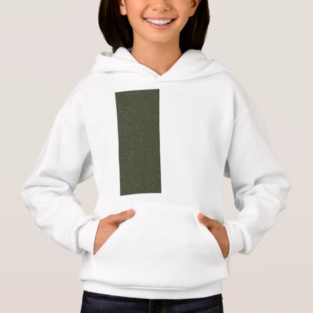 Vertical Moss Green Kids Pullover Hoodie (Custom) (Front)