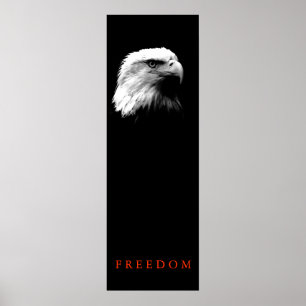 Vertical Motivational FREEDOM Bald Eagle Poster