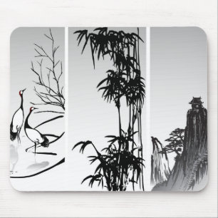 Vertical Oriental Scroll Mouse Pad
