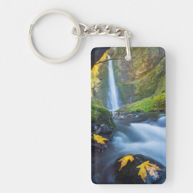Vertical panorama view of Tunnel Falls Key Ring (Front)
