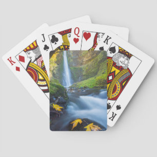 Vertical panorama view of Tunnel Falls Playing Cards