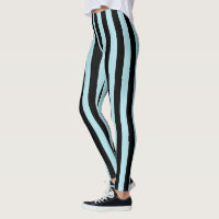 Vertical Pastel Blue and Black Stripes