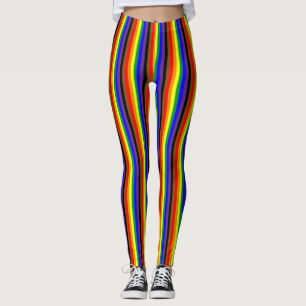 Vertical Philadephia Rainbow Pride Flag Leggings