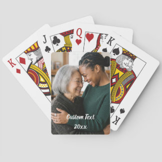 Vertical Photo Card - Custom Text Poker Cards