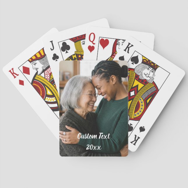 Vertical Photo Card  - Custom Text Poker Cards (Back)