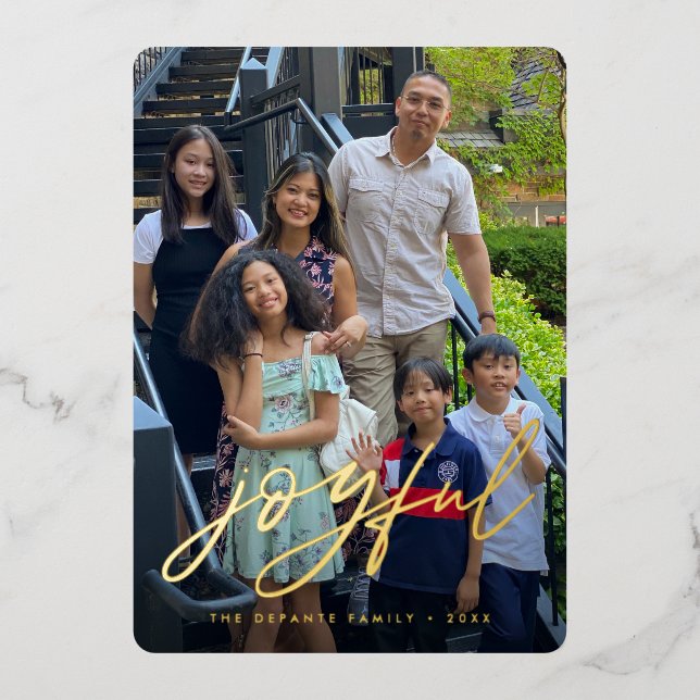  Vertical Photo family Joyful Script Christmas (Front)