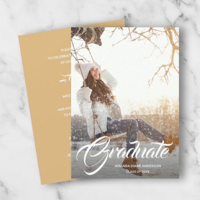 Vertical Photo Graduation Party Invitations (Creator Uploaded)