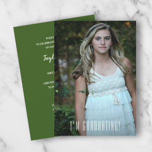 Vertical Photo Graduation Party Invitations