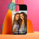Vertical Photo with Custom Text in Trendy Script iPhone 15 Case<br><div class="desc">Add 1 photo - vertical works best with 2 lines of text - one being a large funky handwritten script. Add a best friend photo or a photo of the kids or your pet to make a fun,  memorable phone case.</div>