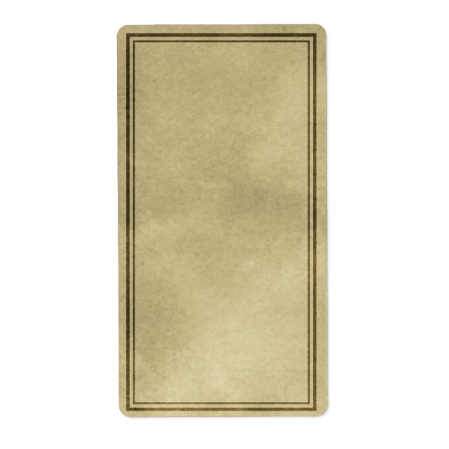 Vertical Plain Apothecary Label (Front)