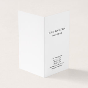 Vertical Plain Original Modern Minimalist Simple Business Card