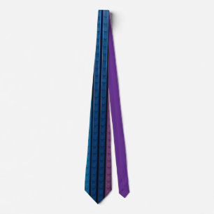Vertical Plastic bricks Blue-Purple Tie