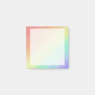 Vertical rainbow post-it notes