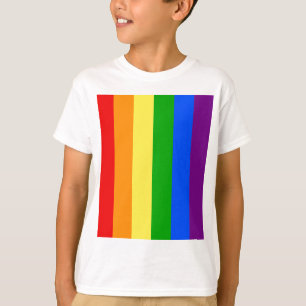 "VERTICAL RAINBOW STRIPES" T-Shirt