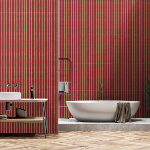 Vertical Red & Colourful Stripes Pattern Wallpaper