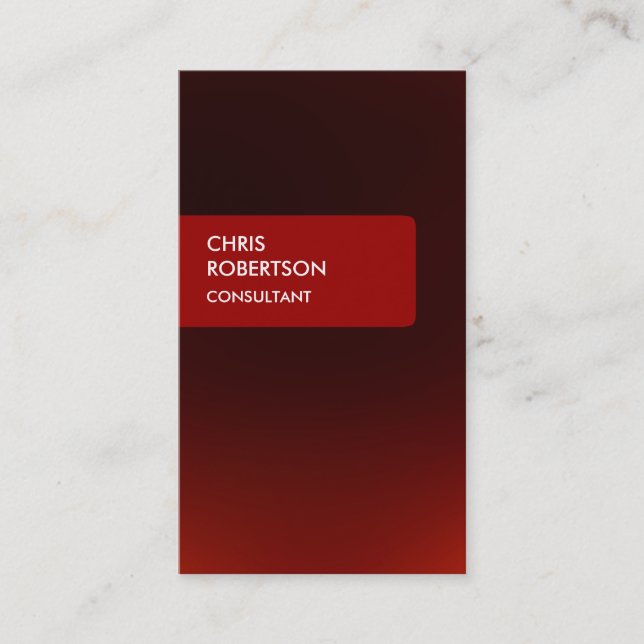 Vertical Red Stripe Attractive Charm Business Card (Front)