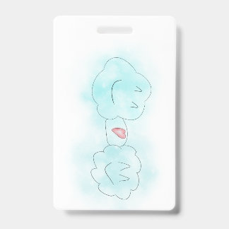 VERTICAL, RETRACTABLE - CLOUD LOVE ID BADGE