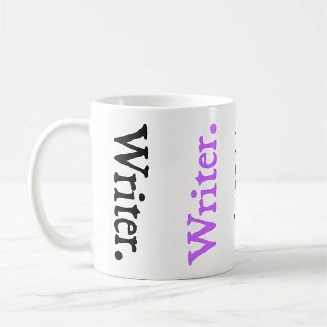 Vertical Reversal Colorsplash Writer. Coffee Mug (Left)
