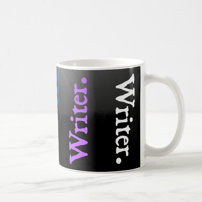 Vertical Reversal Colorsplash Writer. Coffee Mug (Right)