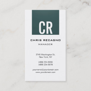 Vertical Slate Grey Stripe White Business Card