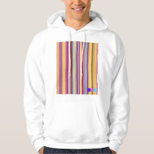 vertical stripe parker hoodie