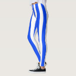 Vertical Stripe Sailor Blue & White Pattern Leggings<br><div class="desc">Blue vertical Stripes on White background. Vertical stripe Pattern. Two-toned stripes graphic design. A pattern of strips coloured in blue and white. Design of several lines. A stripe pattern consists of continual lines in vertical direction.</div>