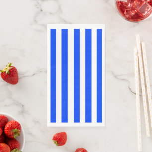 Vertical Stripe Sailor Blue & White Pattern Napkin