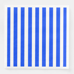 Vertical Stripe Sailor Blue & White Pattern Napkin