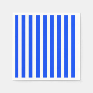 Vertical Stripe Sailor Blue & White Pattern Napkin