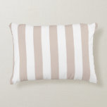 Vertical Stripes Beige And White Striped Decorative Cushion<br><div class="desc">Vertical Stripes – beige and white striped pattern.</div>