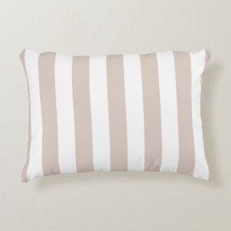 Vertical Stripes Beige And White Striped Decorative Cushion