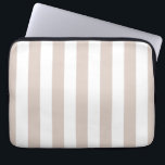 Vertical Stripes Beige And White Striped Laptop Sleeve<br><div class="desc">Vertical Stripes – beige and white striped pattern.</div>