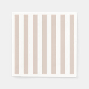 Vertical Stripes Beige And White Striped Napkin