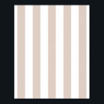 Vertical Stripes Beige And White Striped Poster<br><div class="desc">Vertical Stripes – beige and white striped pattern.</div>