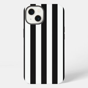 Vertical Stripes Black And White Striped iPhone 13 Case