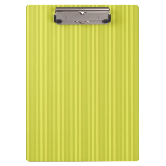 Vertical Stripes Chartreuse Yellow Green Clipboard (Front)