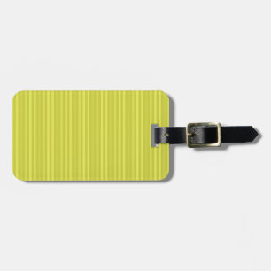 Vertical Stripes Chartreuse Yellow Green Luggage Tag