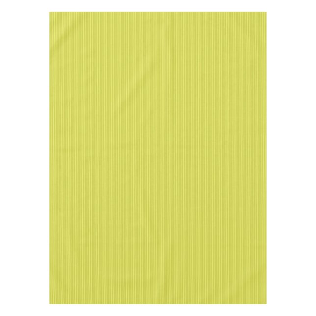 Vertical Stripes Chartreuse Yellow Green Tablecloth (Front)