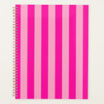 Vertical Stripes Hot Pink Planner<br><div class="desc">Vertical Stripes – pink and hot pink.</div>