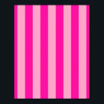 Vertical Stripes Hot Pink Poster<br><div class="desc">Vertical Stripes – pink and hot pink.</div>