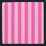 Vertical Stripes Hot Pink Stone Coaster<br><div class="desc">Vertical Stripes – pink and hot pink.</div>