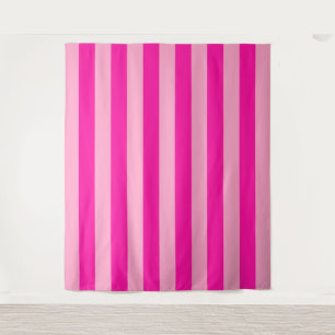 Vertical Stripes Hot Pink Tapestry