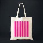 Vertical Stripes Hot Pink Tote Bag<br><div class="desc">Vertical Stripes – pink and hot pink.</div>