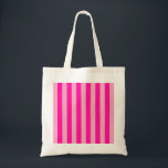 Vertical Stripes Hot Pink Tote Bag<br><div class="desc">Vertical Stripes – pink and hot pink.</div>