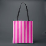 Vertical Stripes Hot Pink Tote Bag<br><div class="desc">Vertical Stripes – pink and hot pink.</div>